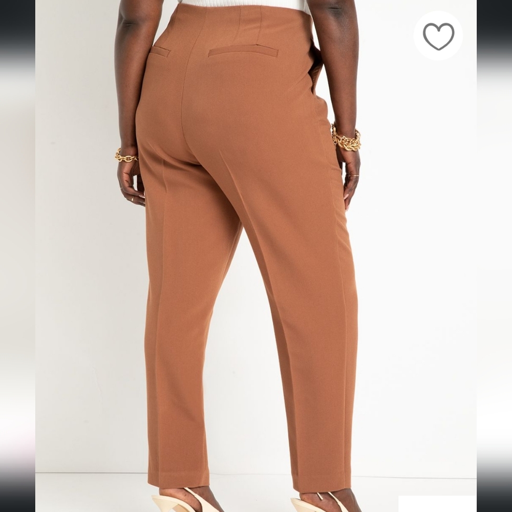 Eloquii Black Slim High Waisted Trousers